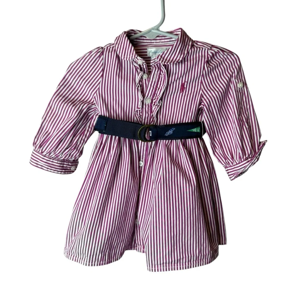 Ralph Lauren Striped Belted Dress 6M